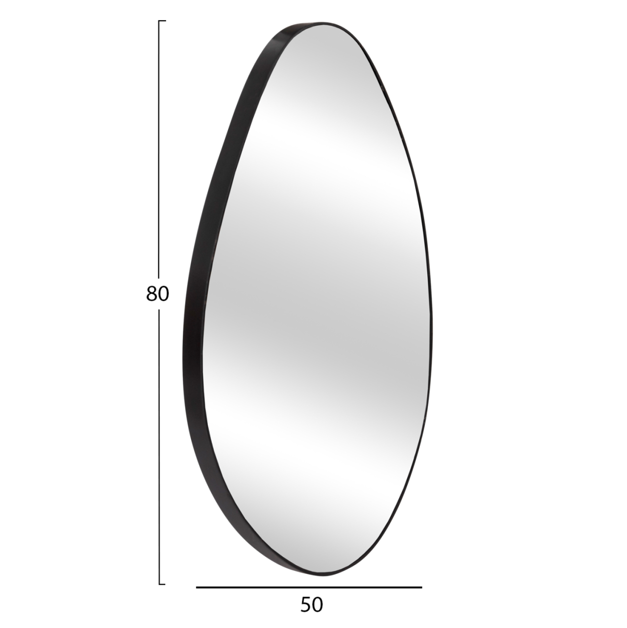 WALL MIRROR DROP HM4488.11 MDF FRAME IN BLACK 50x80Hcm. [2]