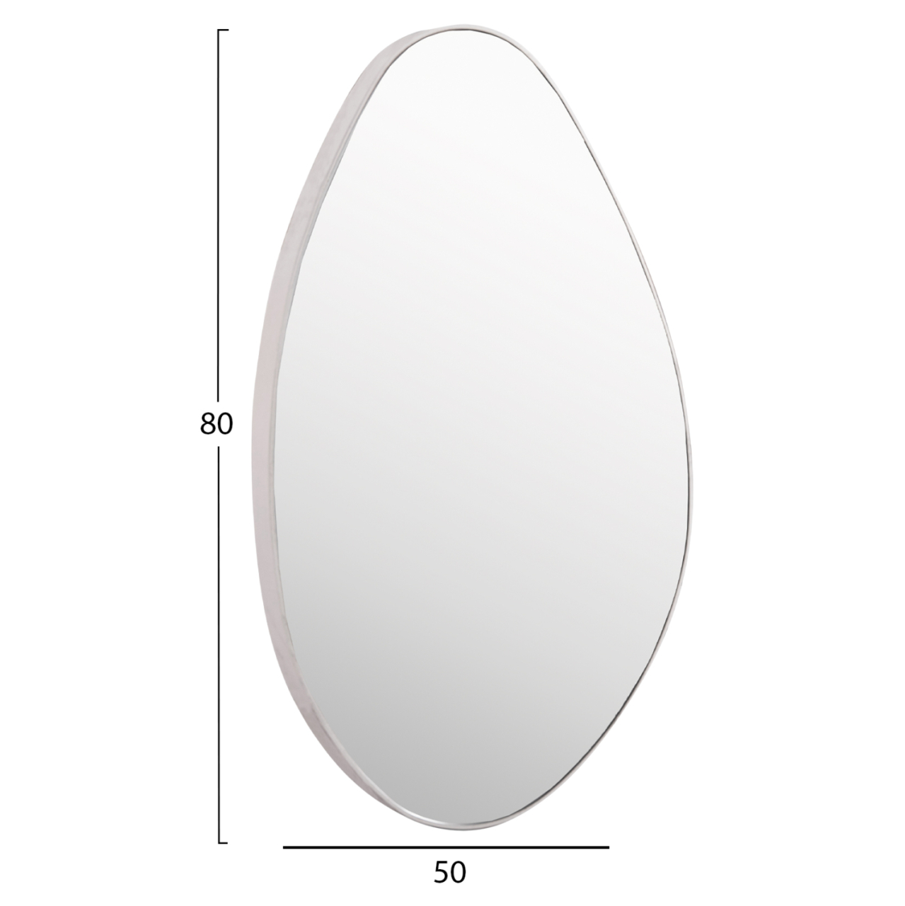 WALL MIRROR DROP HM4488.12 MDF FRAME IN WHITE 50x80Hcm. [2]