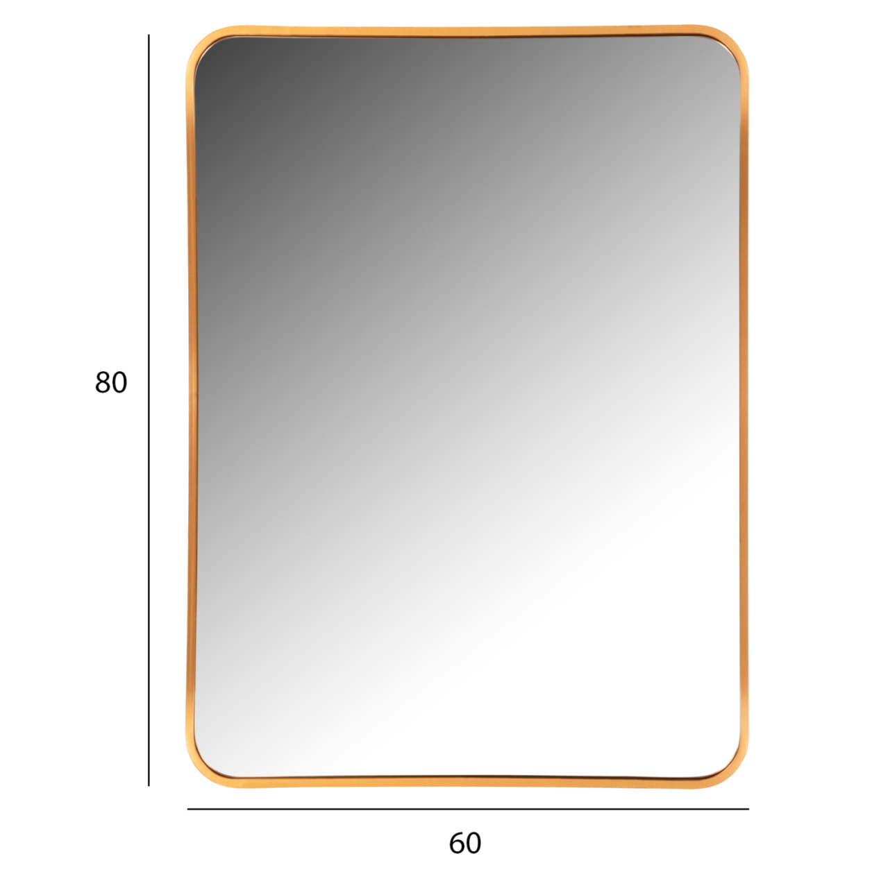 WALL MIRROR ELIANA HM9584.30 GOLD ALUMINUM FRAME 60x3x80Hcm. [2]