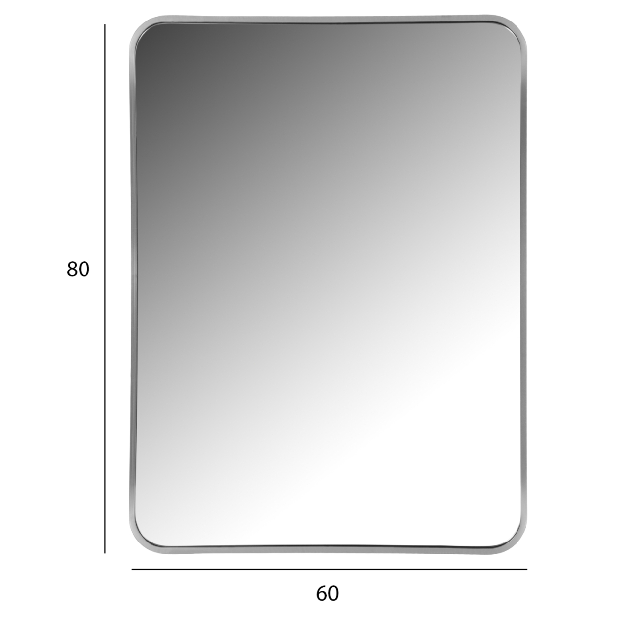 WALL MIRROR ELIANA HM9584.40 SILVER ALUMINUM FRAME 60x3x80Hcm. [2]