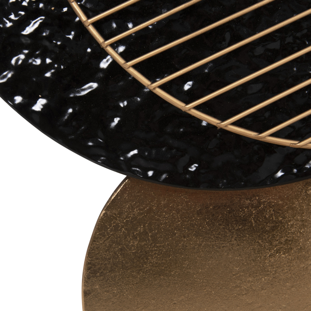 WALL MIRROR HM4211 METAL IN BLACK-GOLD 82x8x52Hcm. [5]
