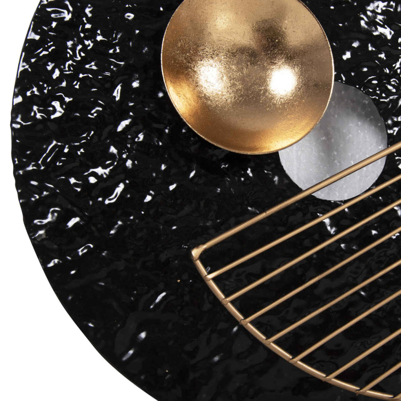 WALL MIRROR HM4211 METAL IN BLACK-GOLD 82x8x52Hcm. [4]
