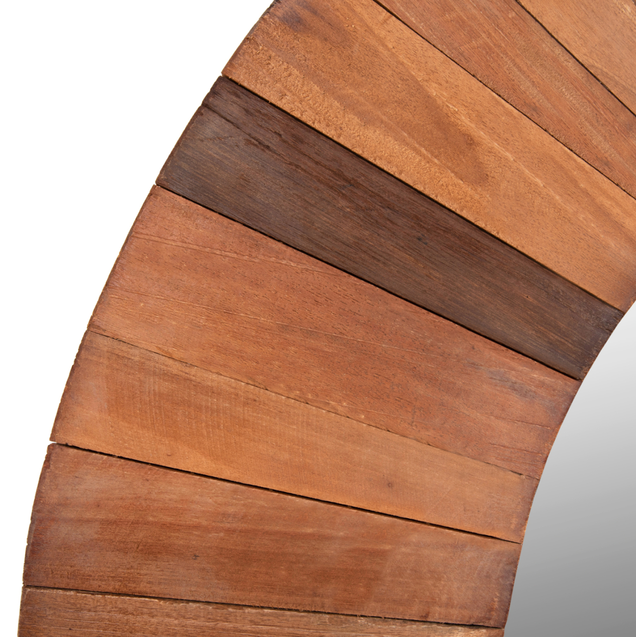 WALL MIRROR HM7726 RECYCLED WOOD NATURAL Φ100cm [5]