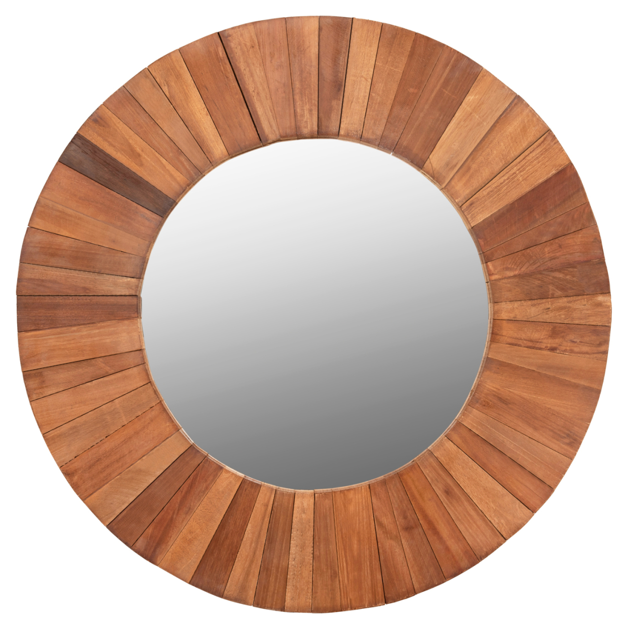 WALL MIRROR HM7726 RECYCLED WOOD NATURAL Φ100cm [3]