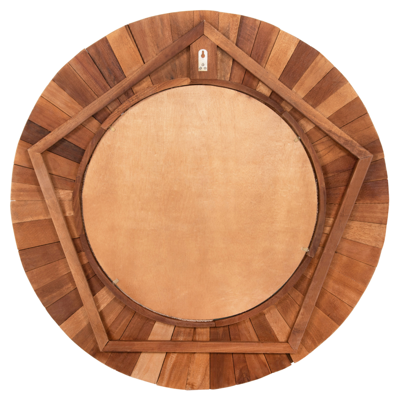 WALL MIRROR HM7726 RECYCLED WOOD NATURAL Φ100cm [8]