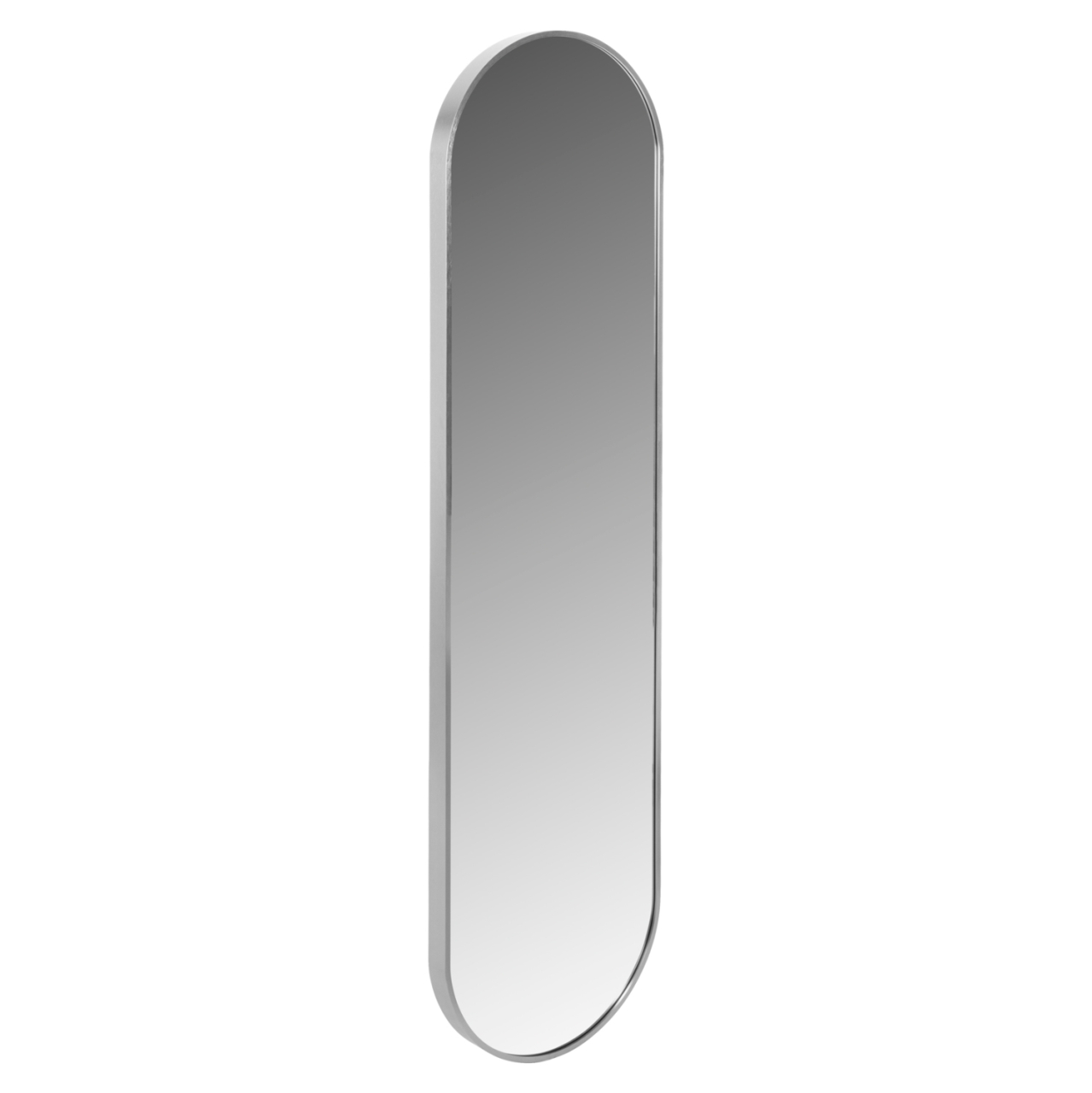 WALL MIRROR HM9581.40 TALL OVAL SILVER ALUMINUM FRAME 38,5x4x149Hcm. [3]