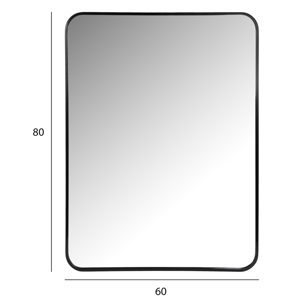 WALL MIRROR HM9584.01 BLACK ALUMINUM FRAME 60x3x80Hcm. [2]