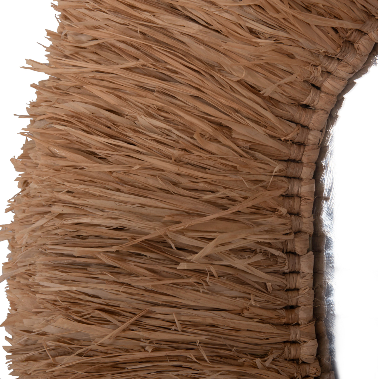 WALL MIRROR IN OVAL SHAPE HM4711 SISAL FIBERS FRAME IN NATURAL COLOR 95x60x15(thickness) cm. [6]