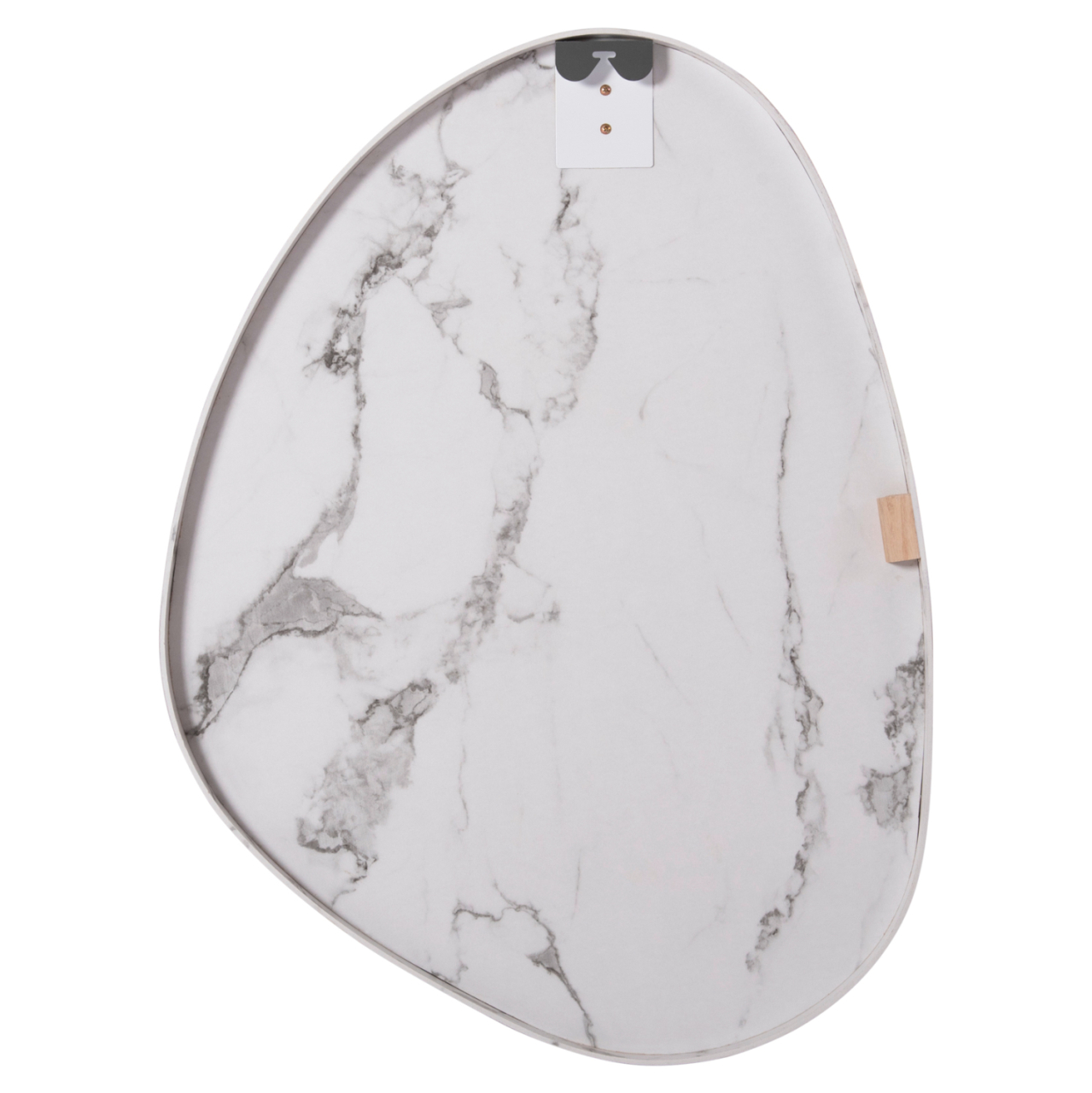 WALL MIRROR IRREGU HM4487.05 MDF FRAME IN WHITE MARBLE COLORING 60x80Hcm. [6]