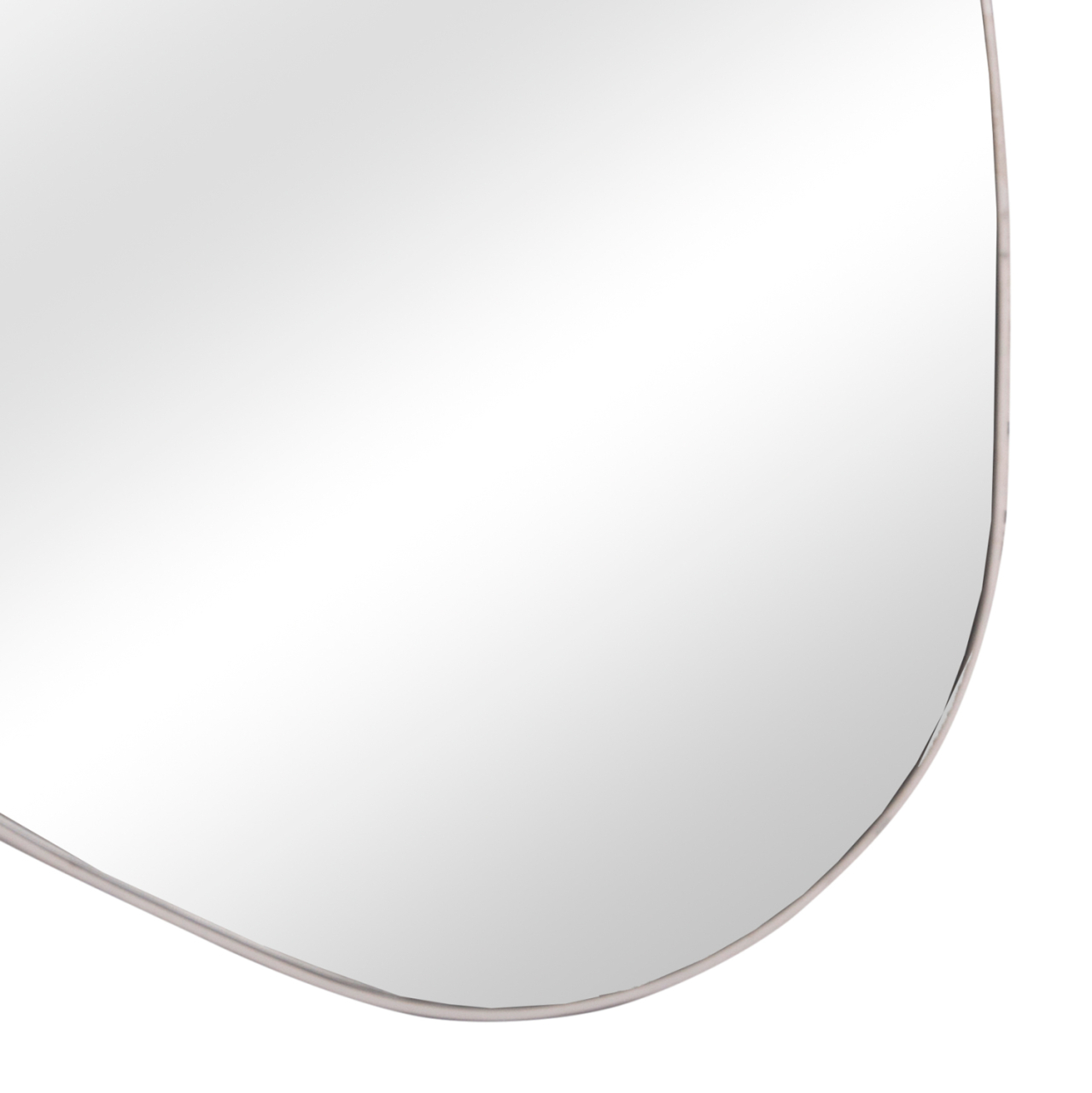 WALL MIRROR IRREGU HM4487.05 MDF FRAME IN WHITE MARBLE COLORING 60x80Hcm. [5]