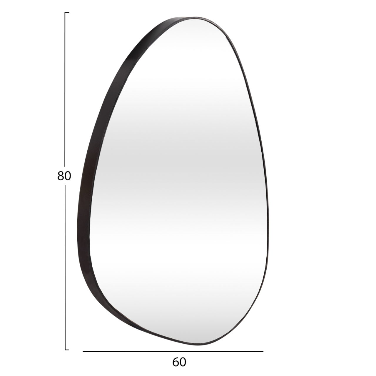 WALL MIRROR IRREGU HM4487.11 MDF FRAME IN BLACK COLORING 60x80Hcm. [2]