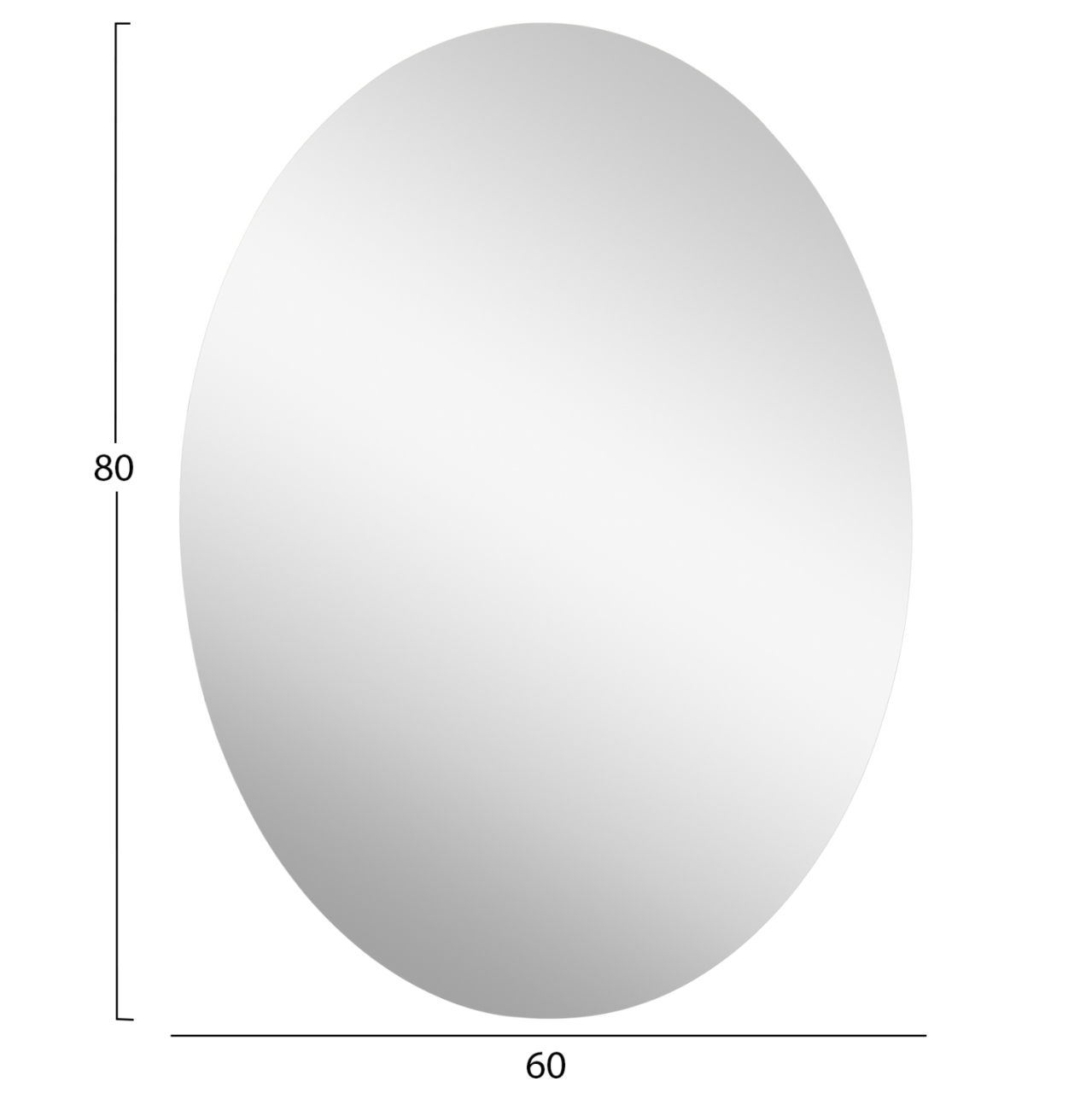 WALL MIRROR OVAL CANE HM4492 NO FRAME 60x80Hcm. [2]
