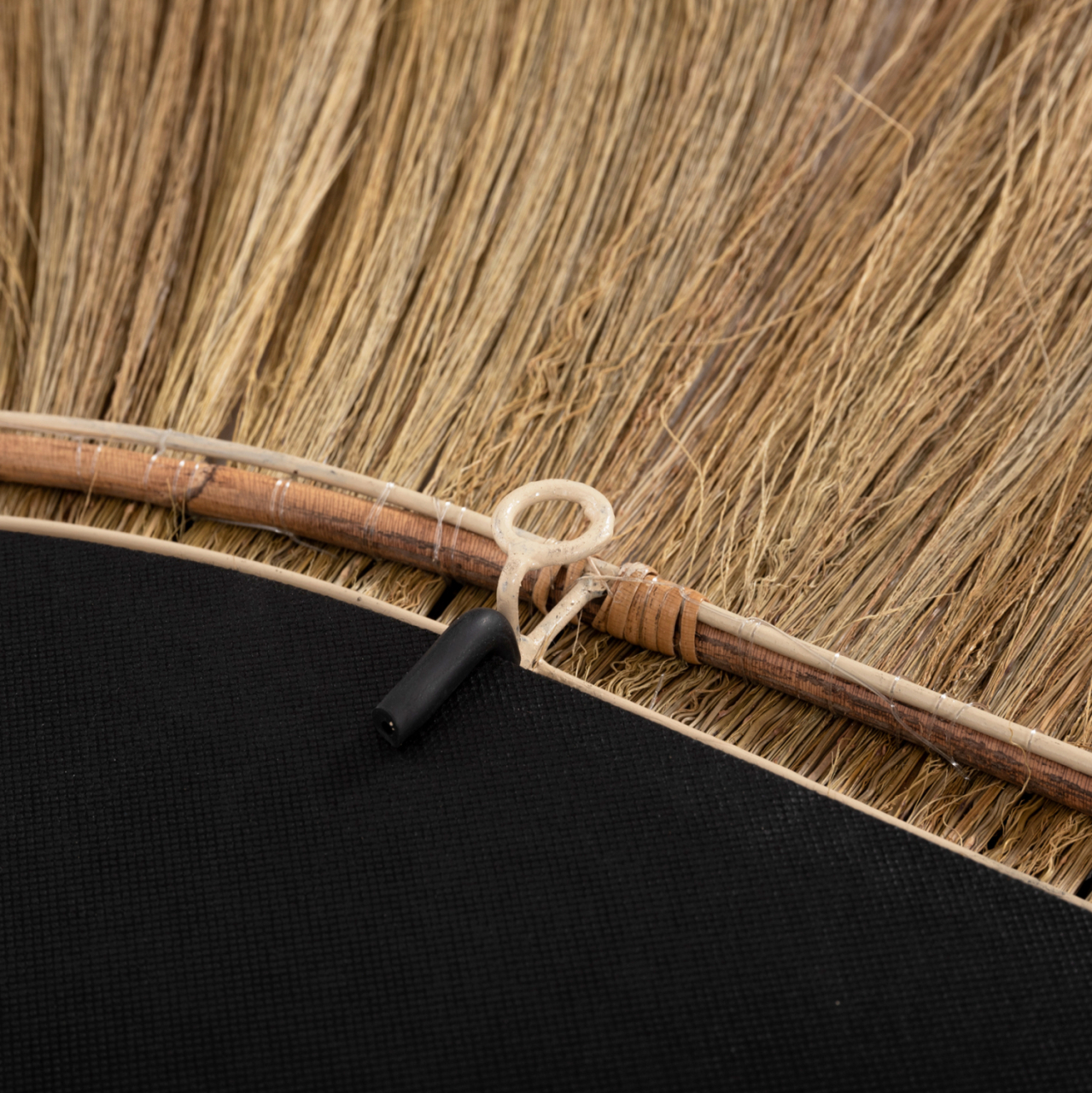 WALL MIRROR OVAL RAYUNG GRASS FIBERS IN NATURAL AND BLACK COLOR 110x5x160Hcm.HM7803 [6]