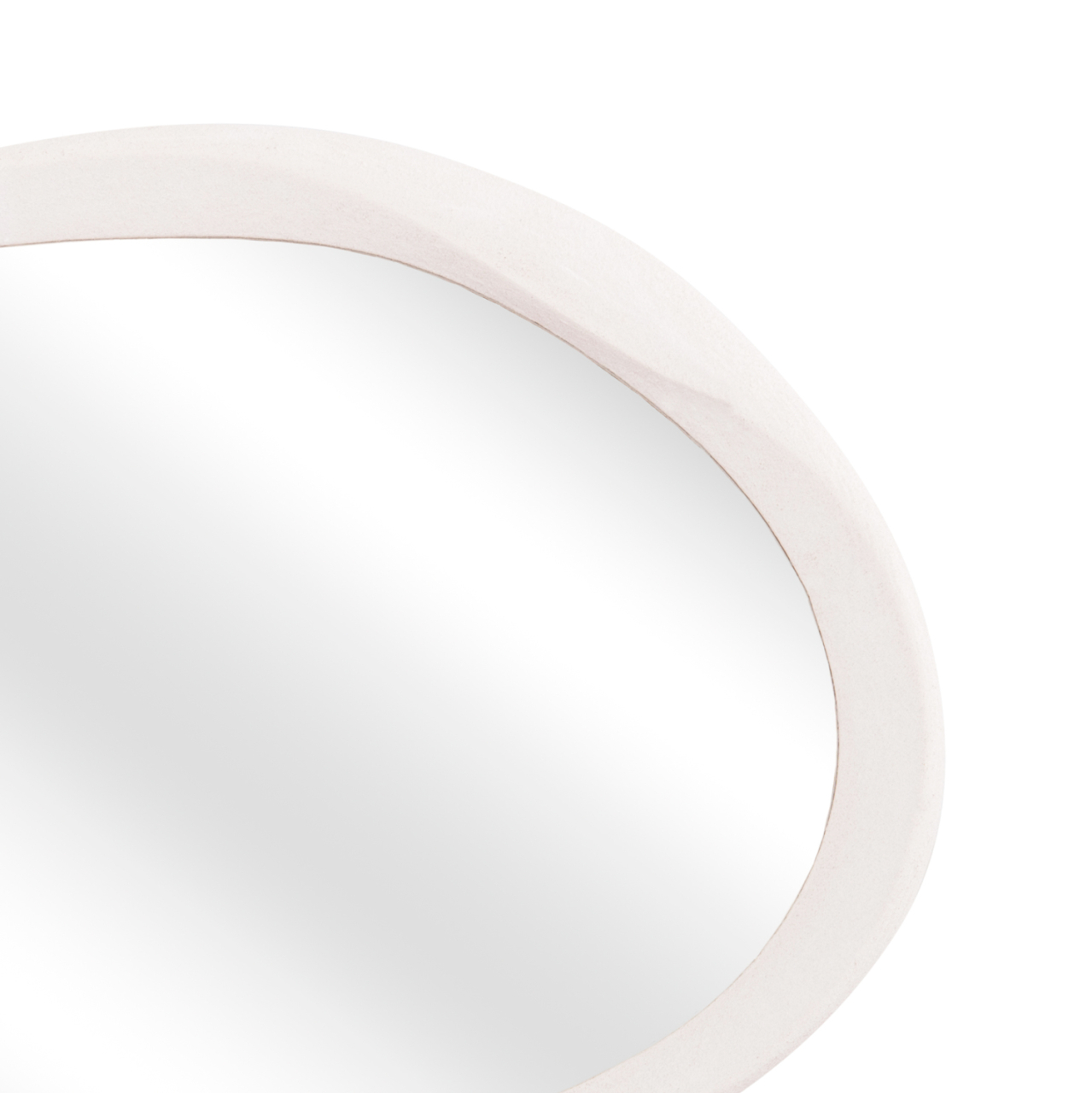 WALL MIRROR OVAL SERIES SANTORINI HM4513 MDF IN OFF-WHITE 90x3,2x60Hcm. [5]