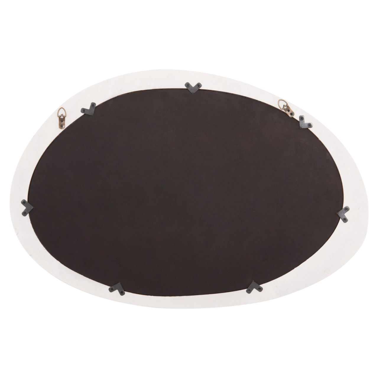 WALL MIRROR OVAL SERIES SANTORINI HM4514 MDF IN OFF-WHITE 48x3,2x60Hcm. [7]