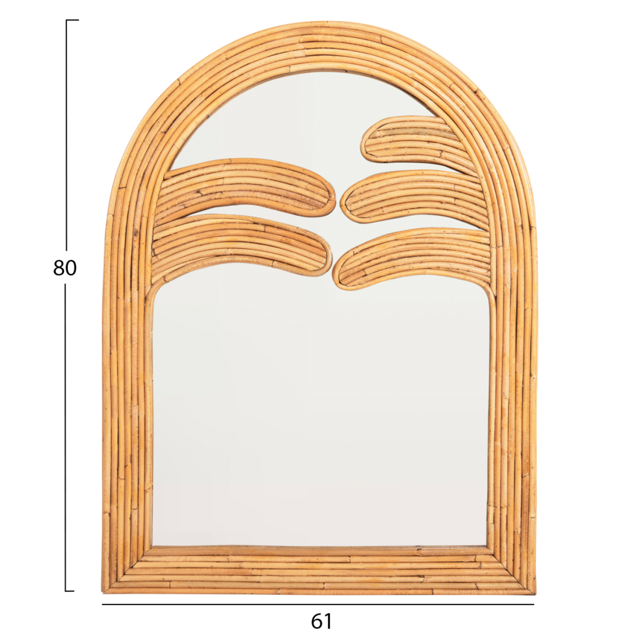 WALL MIRROR REFLECT HM4366 NATURAL RATTAN FRAME 61x5x80Hcm. [2]