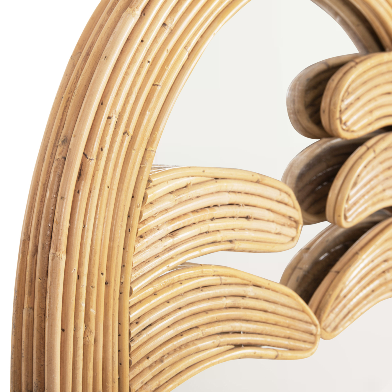 WALL MIRROR REFLECT HM4367 NATURAL RATTAN FRAME 60x4,5x100Hcm. [5]