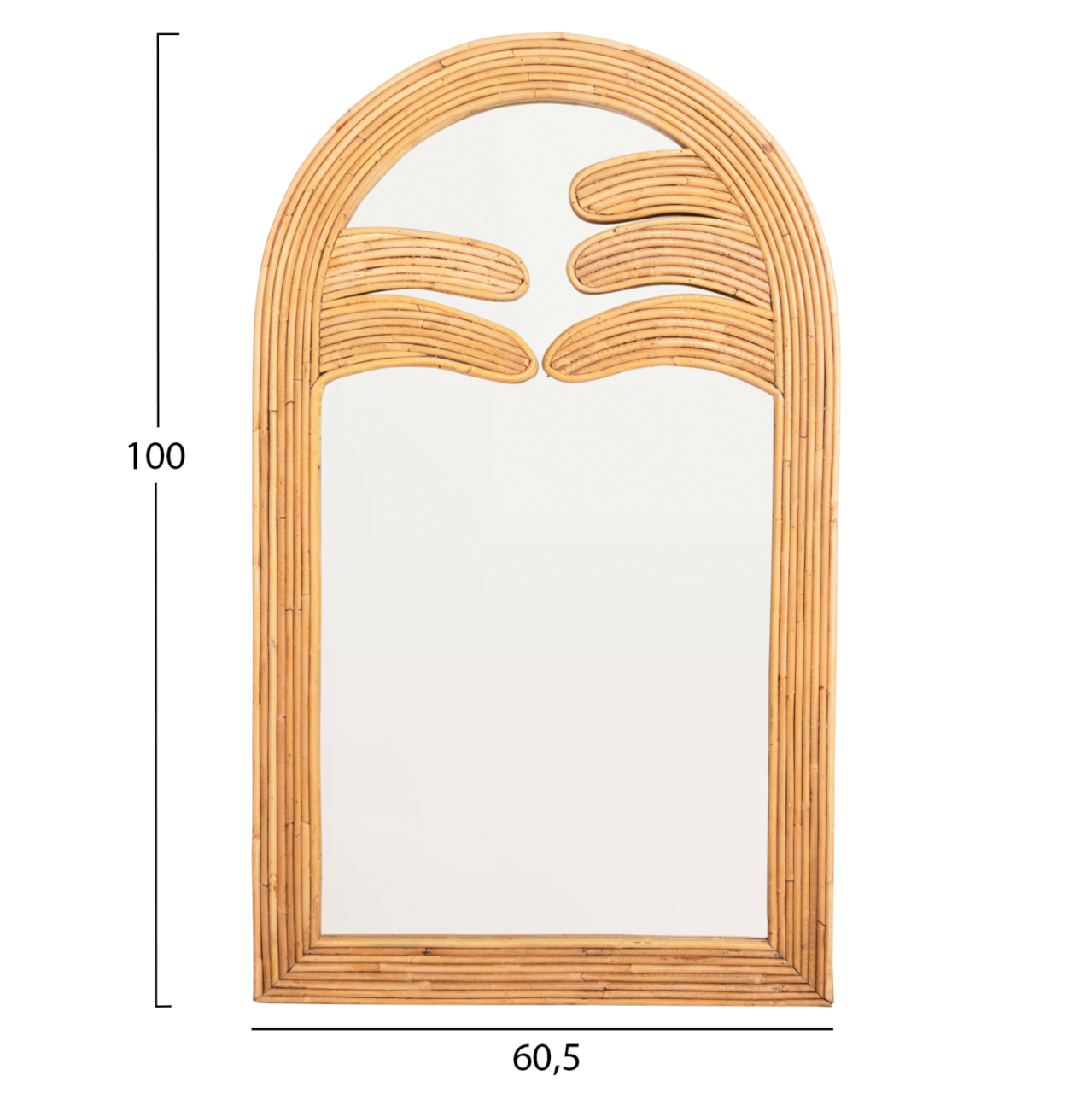 WALL MIRROR REFLECT HM4367 NATURAL RATTAN FRAME 60x4,5x100Hcm. [2]