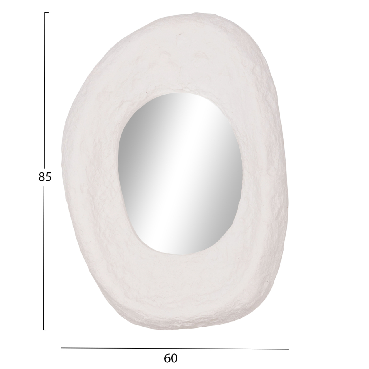 WALL MIRROR RIFFE HM4695.02 FIBER CEMENT IN WHITE 60x13x85Hcm [2]