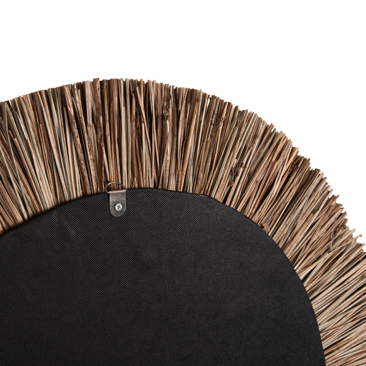 WALL MIRROR ROUND HM7831 MENDONG GRASS FRAME IN NATURAL COLOR Φ70cm. [4]