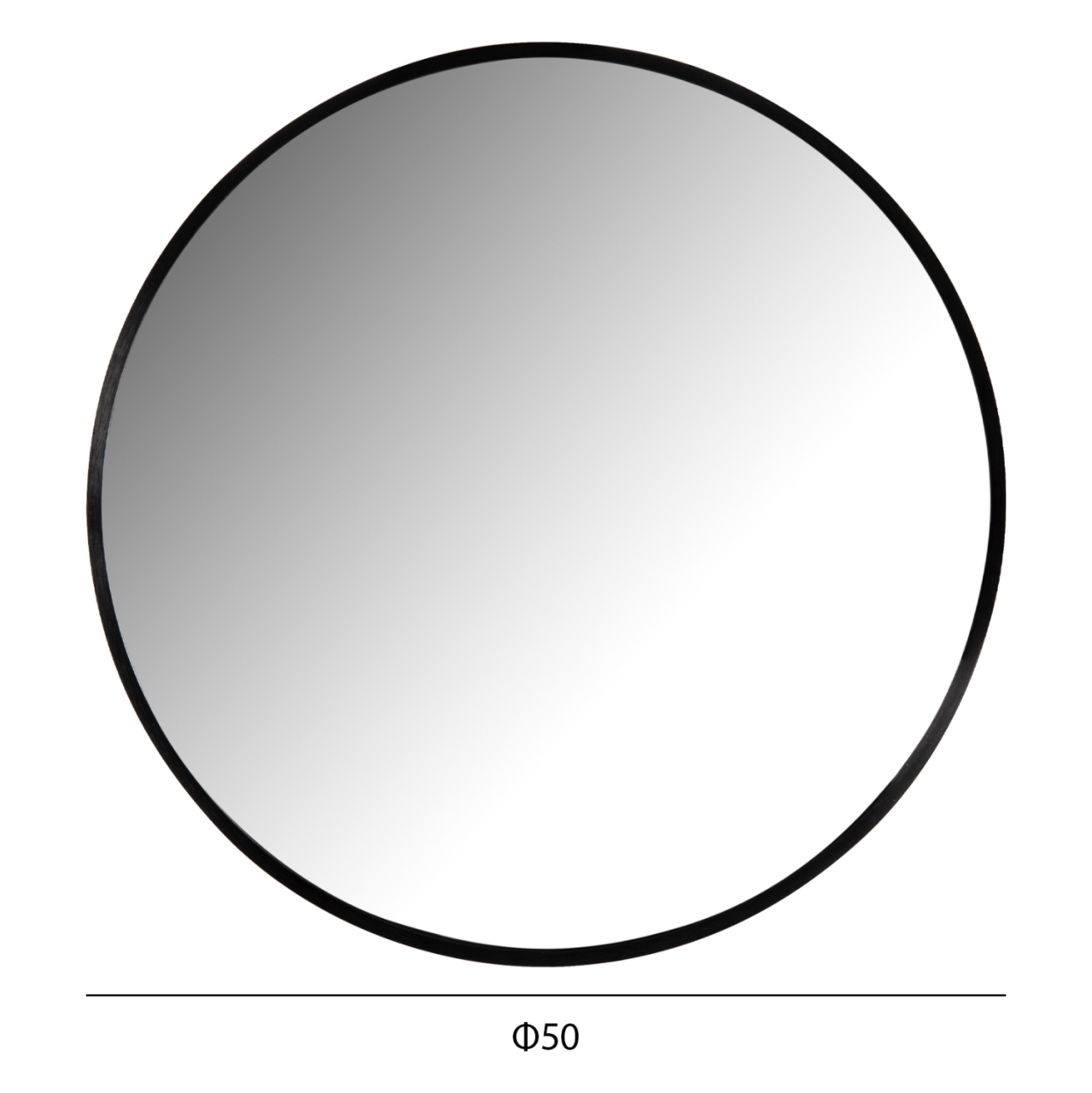 WALL MIRROR ROUND HM9582.01 ALUMINUM FRAME IN BLACK Φ50x3 cm. [5]