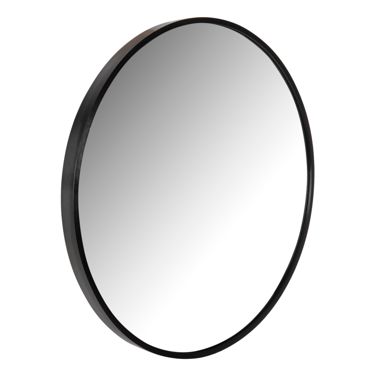 WALL MIRROR ROUND HM9582.01 ALUMINUM FRAME IN BLACK Φ50x3 cm. [2]