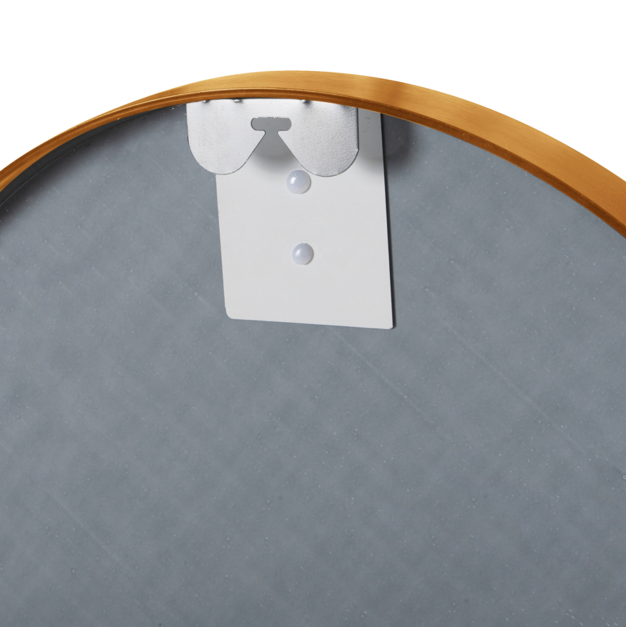 WALL MIRROR ROUND HM9582.30 ALUMINUM FRAME IN GOLD Φ50x3 cm. [5]