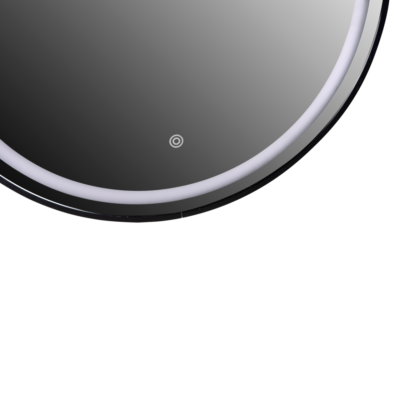WALL MIRROR ROUND IMAGE HM9579.01 ALUMINUM IN BLACK-LED LIGHT Φ60x3cm. [5]