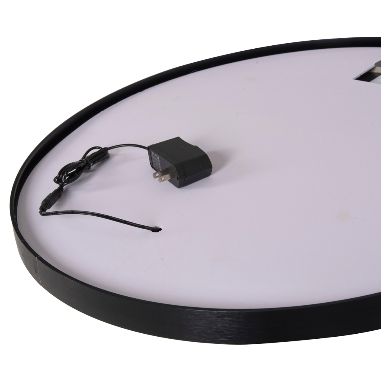 WALL MIRROR ROUND IMAGE HM9579.01 ALUMINUM IN BLACK-LED LIGHT Φ60x3cm. [7]