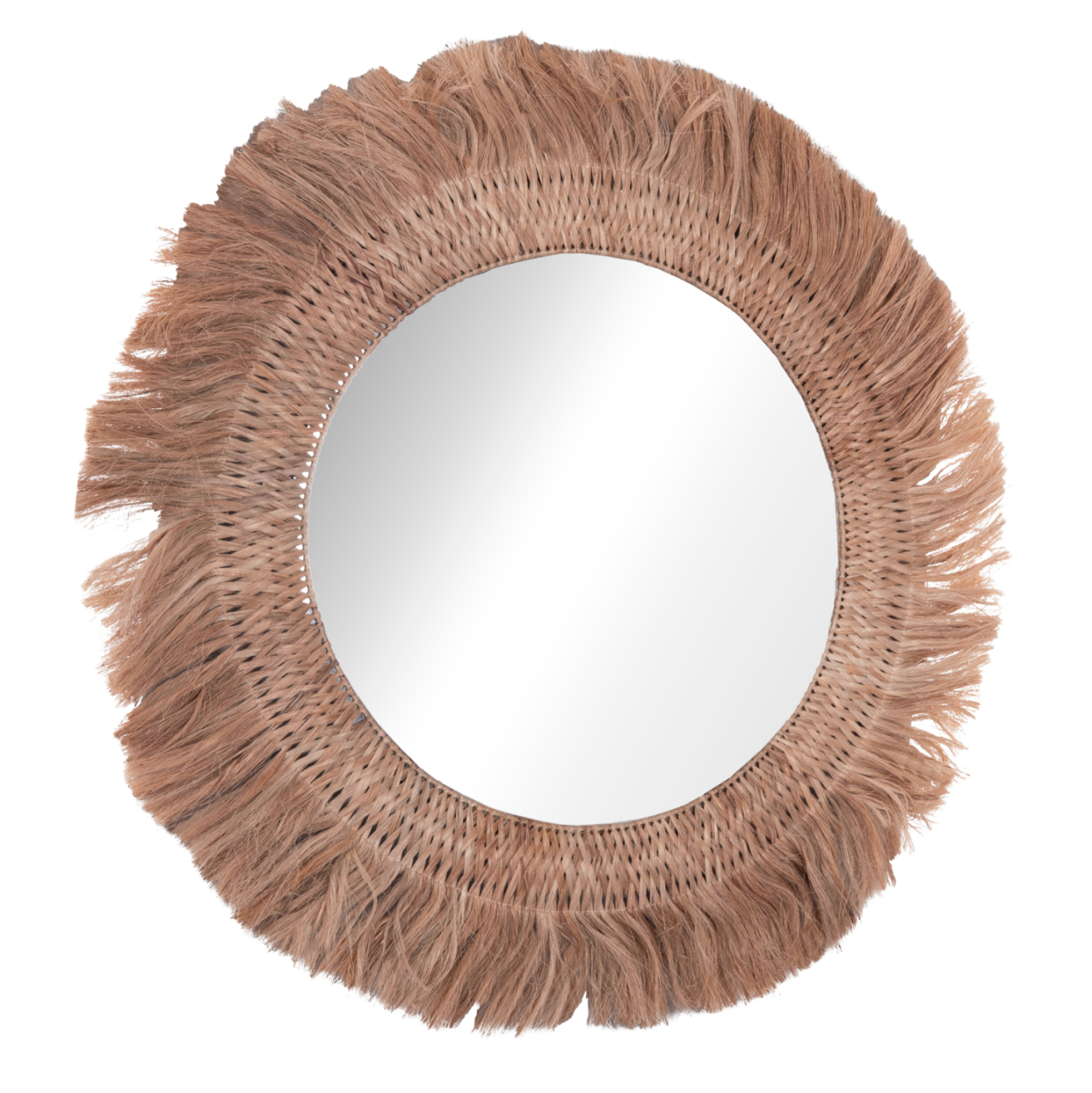 WALL MIRROR ROUND WITH ABACA FIBERS IN NATURAL COLOR 120x4x120Hcm.HM7747 [3]