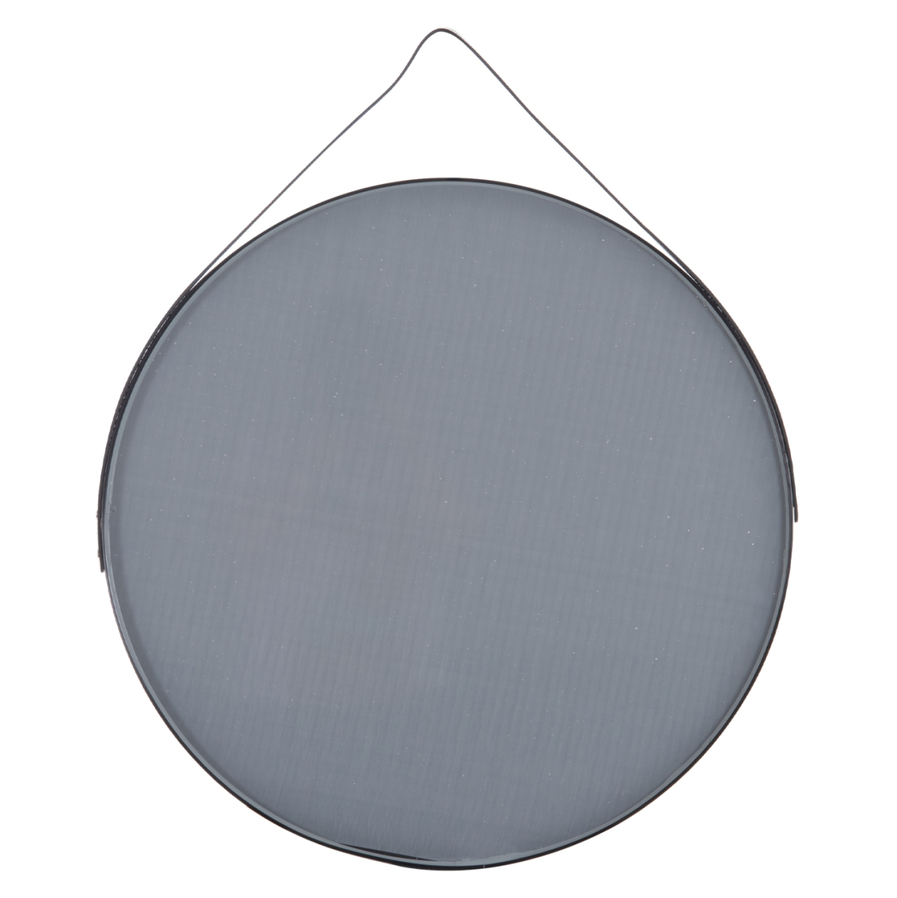 WALL MIRROR ROUND WITH HANGING STRAP HARKER HM4879 ALUMINUM FRAME IN BLACK Φ70cm [4]