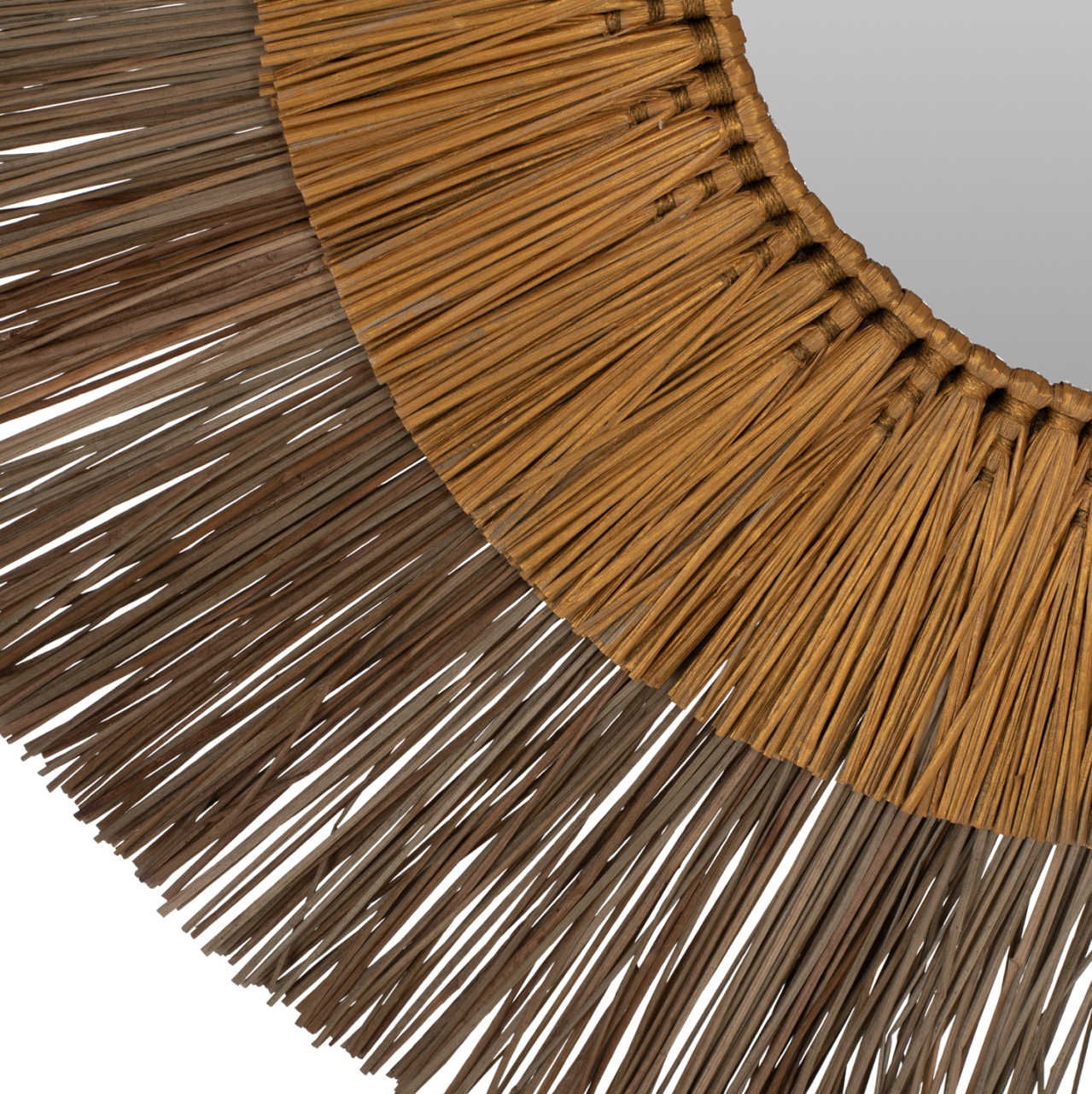 WALL MIRROR ROUND WITH MENDONG GRASS FRAME IN NATURAL AND GOLD Φ70cm.HM7800 [5]