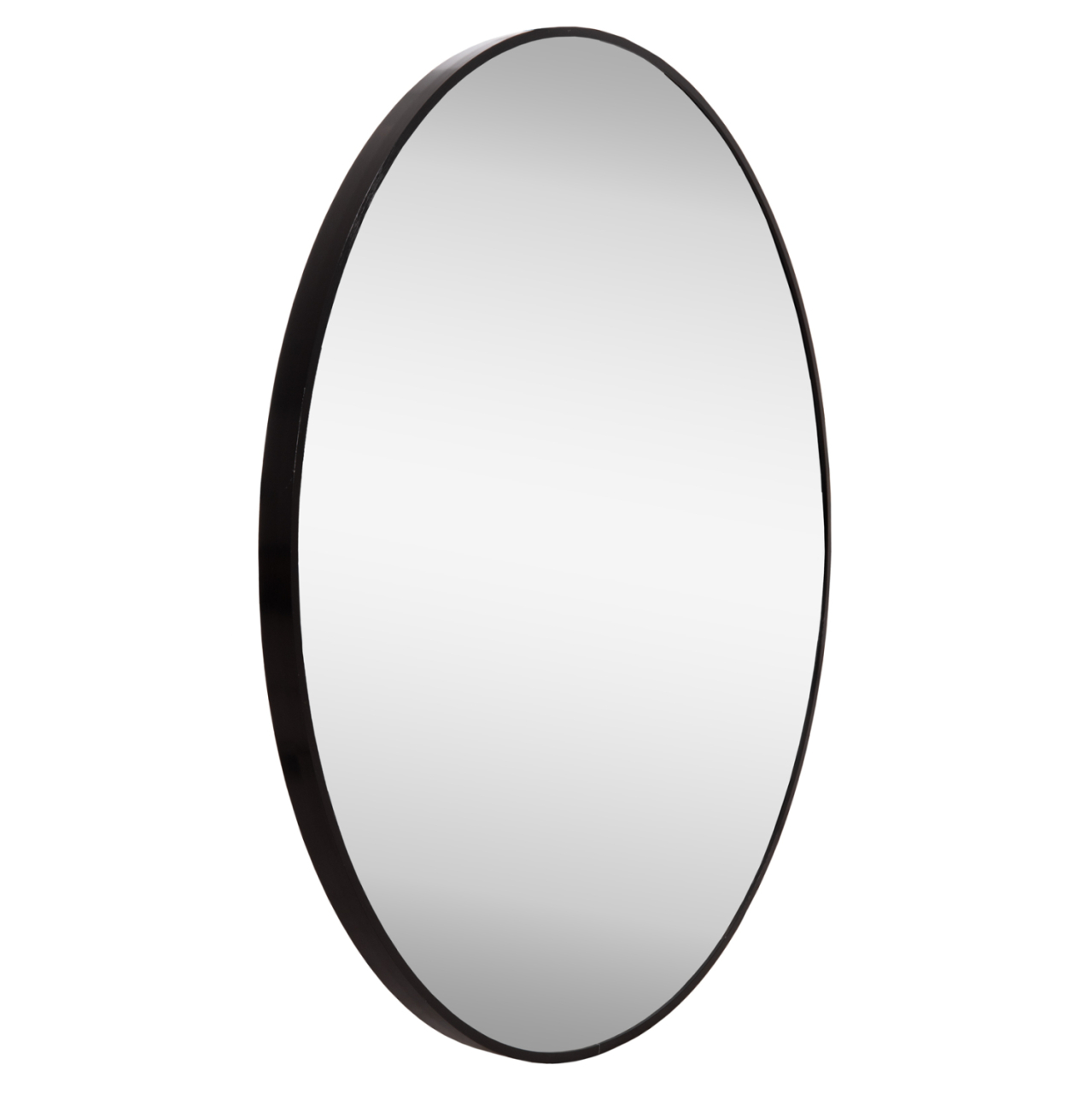 WALL MIRROR SERIES ARCHER HM4498.01 ROUND ALUMINUM FRAME IN BLACK Φ80cm. [3]