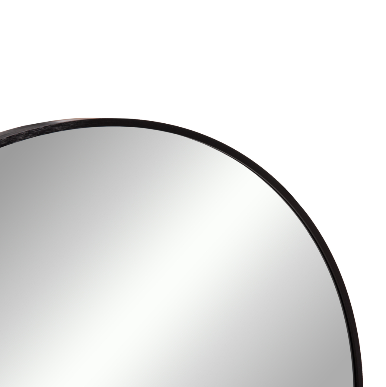 WALL MIRROR SERIES ARCHER HM4498.01 ROUND ALUMINUM FRAME IN BLACK Φ80cm. [4]