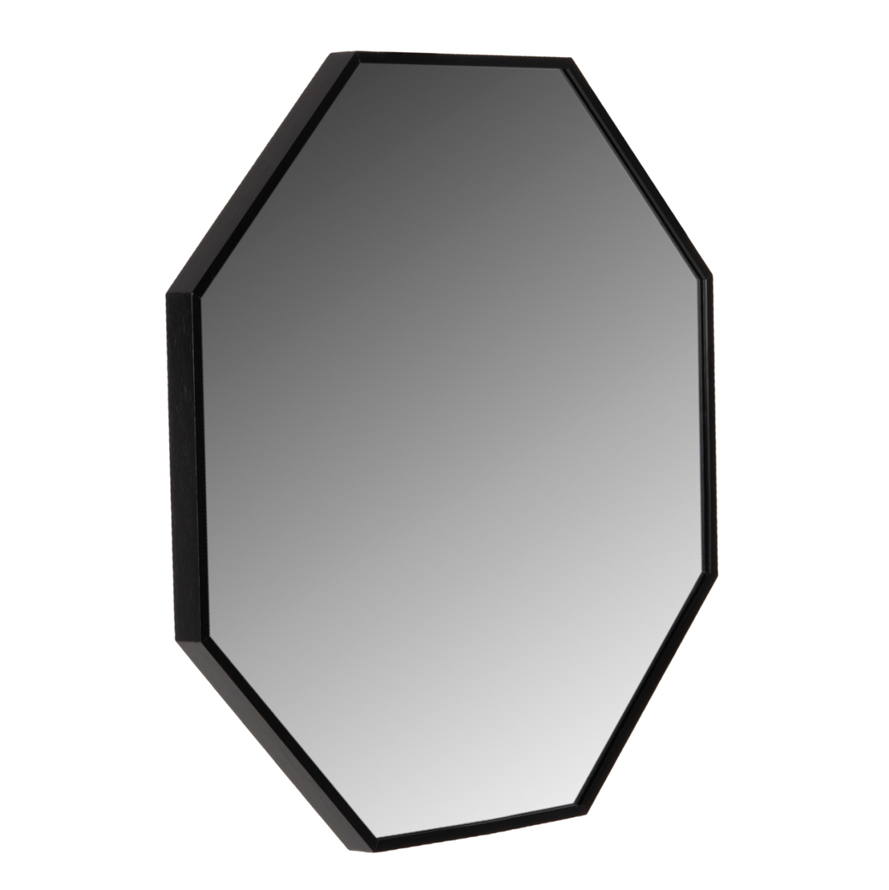WALL MIRROR SERIES ARCHER HM4499.01 OCTAGON ALUMINUM FRAME IN BLACK Φ74cm. [3]