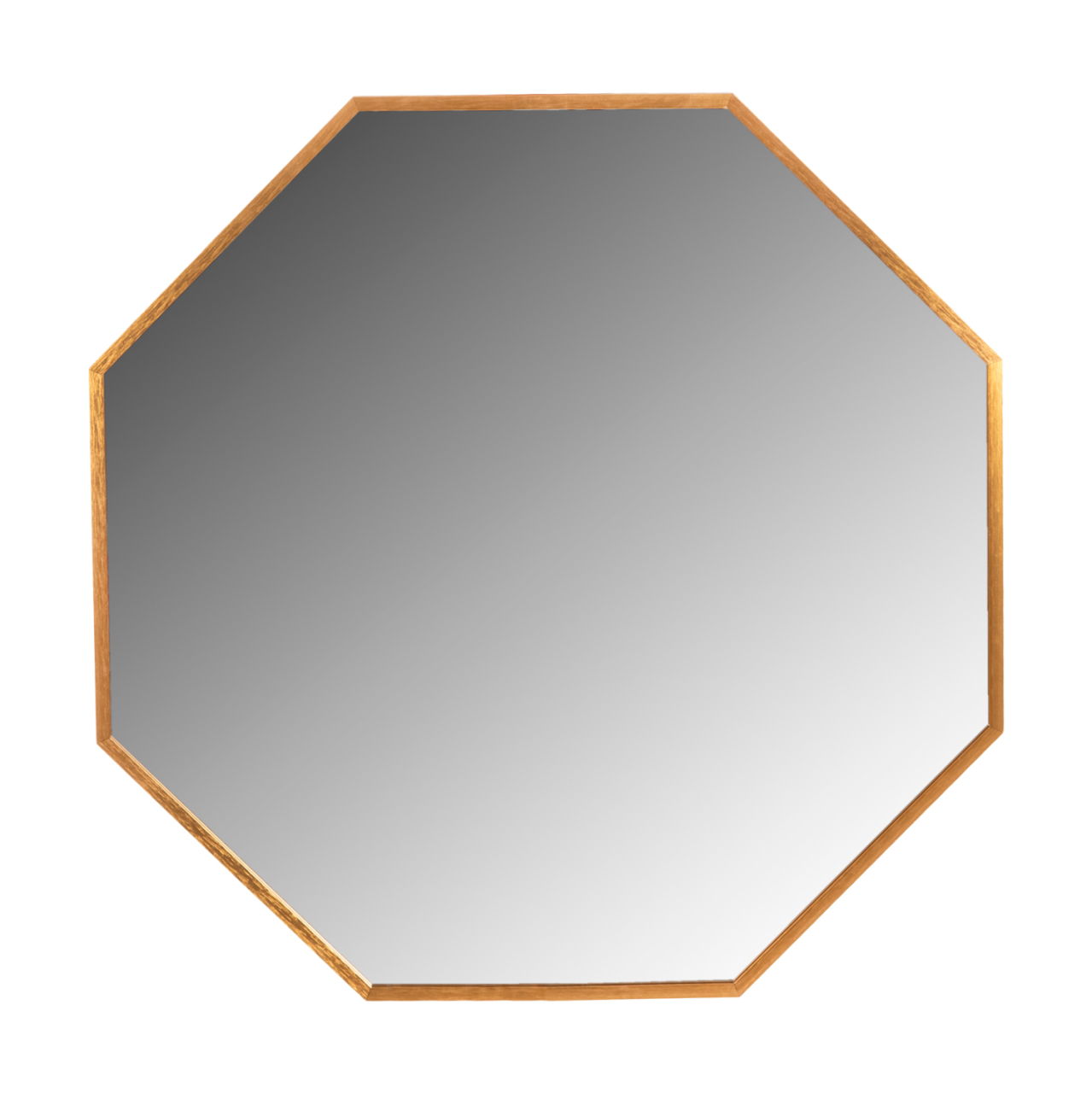 WALL MIRROR SERIES ARCHER HM4499.30 OCTAGON ALUMINUM FRAME IN GOLDEN Φ74cm. [1]