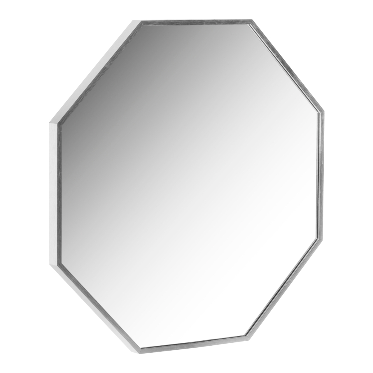 WALL MIRROR SERIES ARCHER HM4499.40 OCTAGON ALUMINUM FRAME IN SILVER Φ74cm. [3]