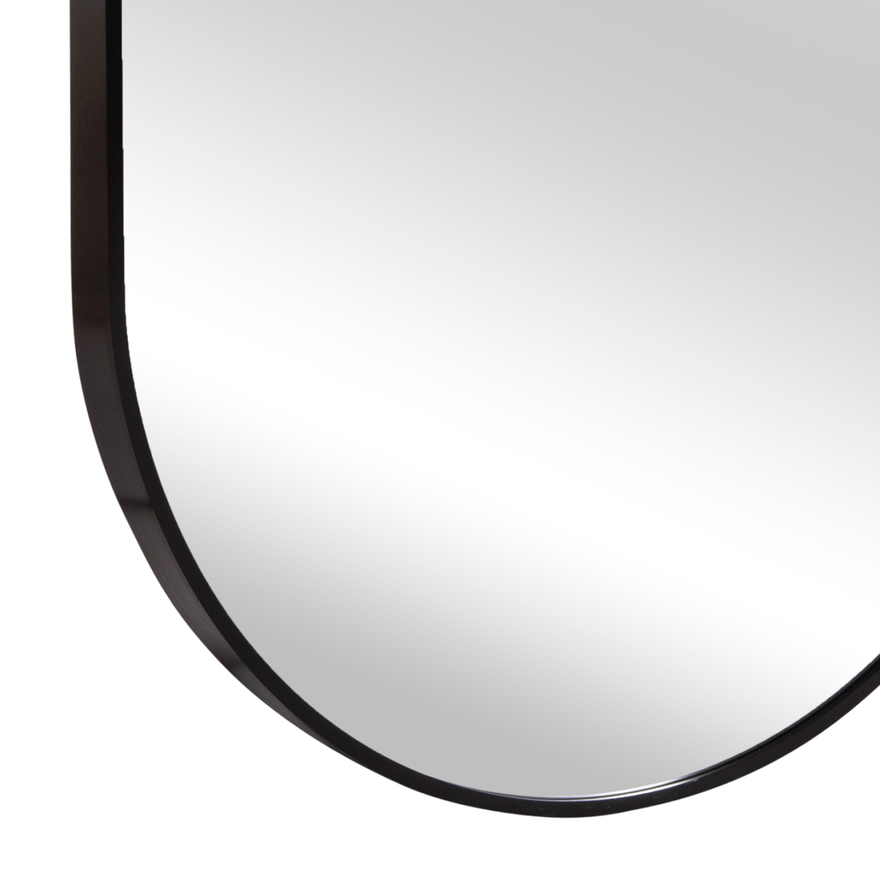 WALL MIRROR SERIES ARCHER HM4500.01 OVAL ALUMINUM FRAME IN BLACK 59x79Hcm. [5]