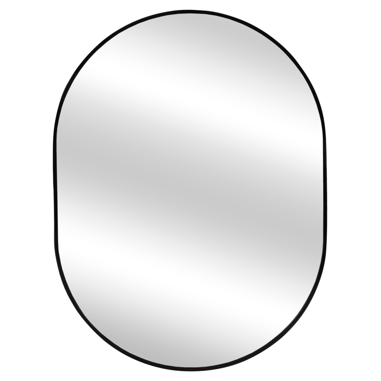 WALL MIRROR SERIES ARCHER HM4500.01 OVAL ALUMINUM FRAME IN BLACK 59x79Hcm. [3]
