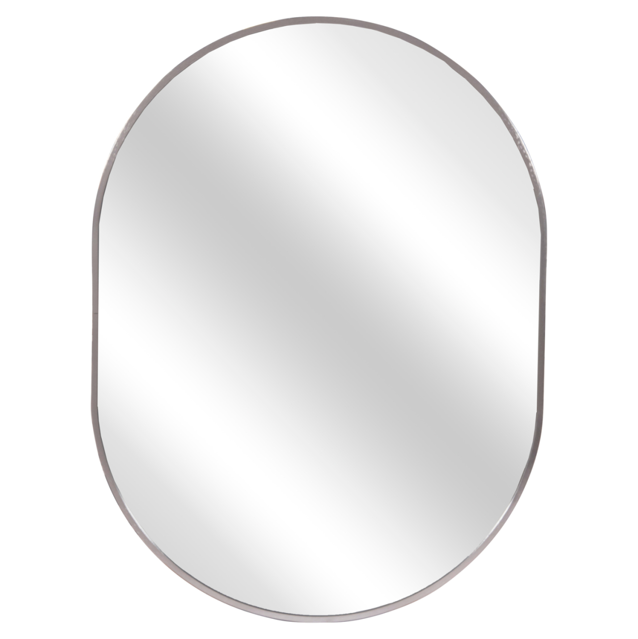 WALL MIRROR SERIES ARCHER HM4500.40 OVAL ALUMINUM FRAME IN SILVER 59x79Hcm. [3]