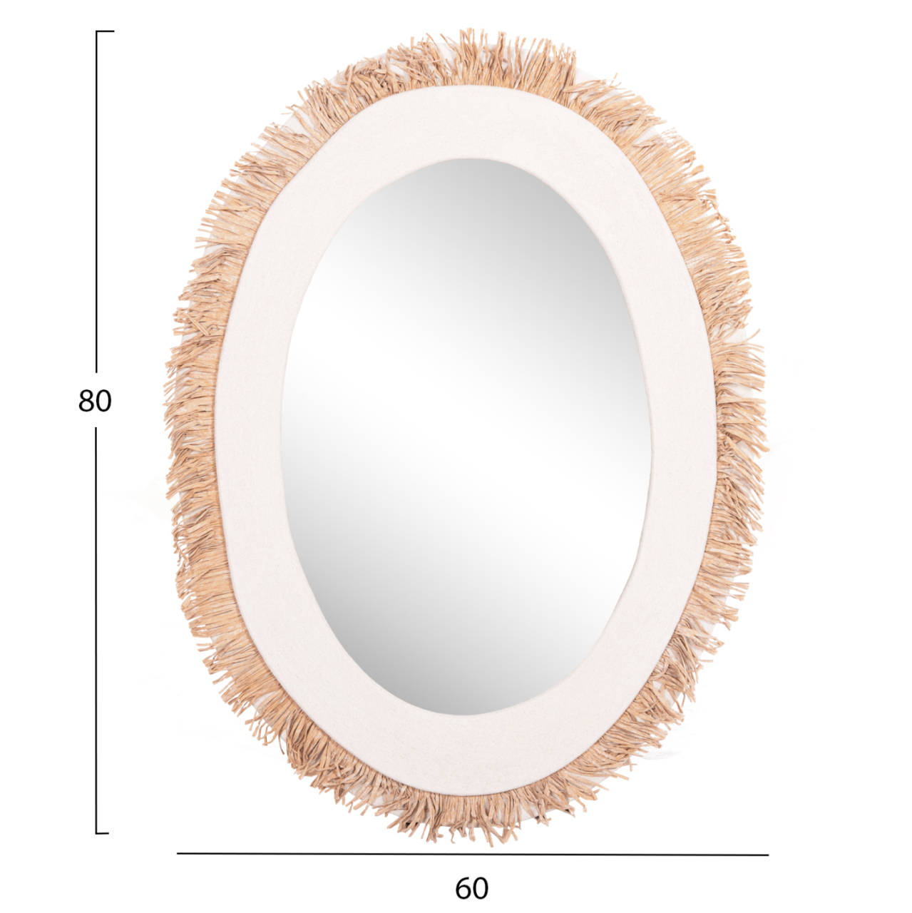WALL MIRROR SERIES SANTORINI HM4528 MDF IN OFF WHITE-DECOR IN BEIGE 60x2x80Hcm. [2]