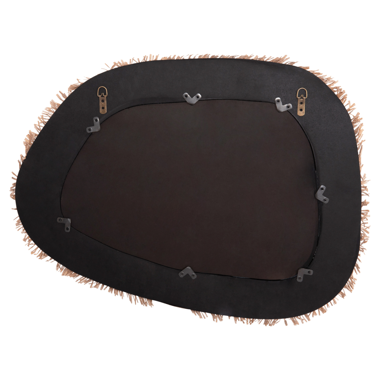 WALL MIRROR SERIES SANTORINI HM4530 MDF IN BLACK-DECOR IN BEIGE 80x1,8x60Hcm. [6]