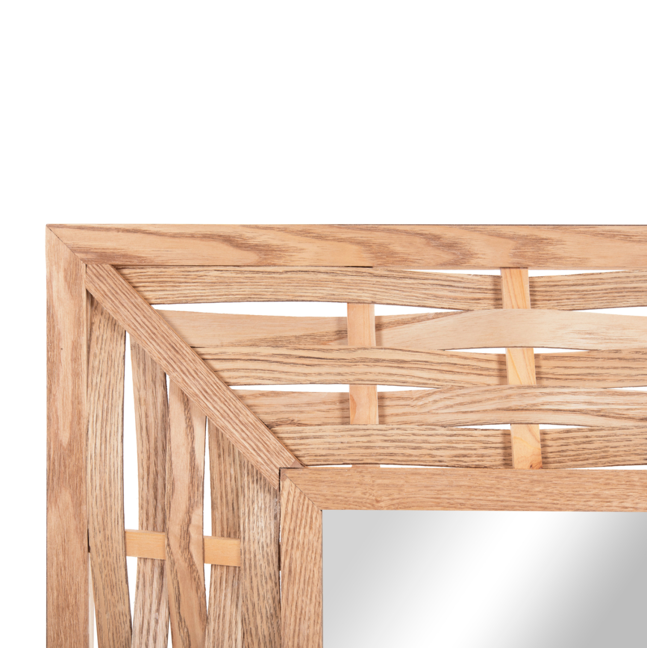 WALL MIRROR SQUARE HM4226 BAMBOO IN OAK COLOR 71x7x71cm. [4]