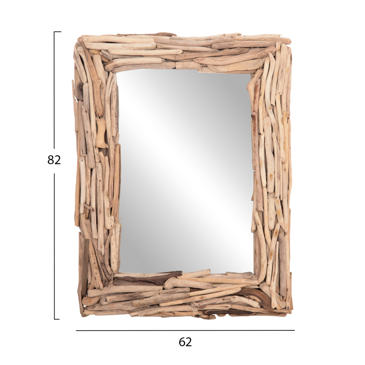 WALL MIRROR TWIGS HM4440 DRIFTWOOD IN NATURAL COLOR 62x10x82Hcm. [2]