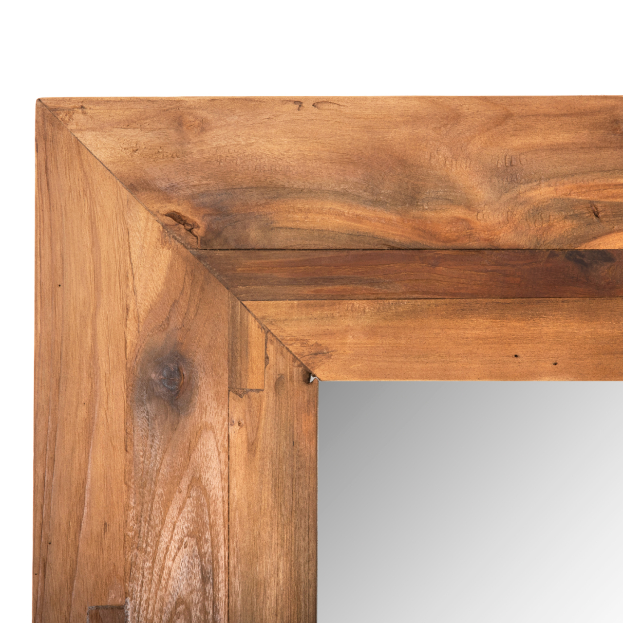 WALL MIRROR YORKSHIRE HM4268 RECYCLED TEAK WOOD FRAME 80x130cm. [4]