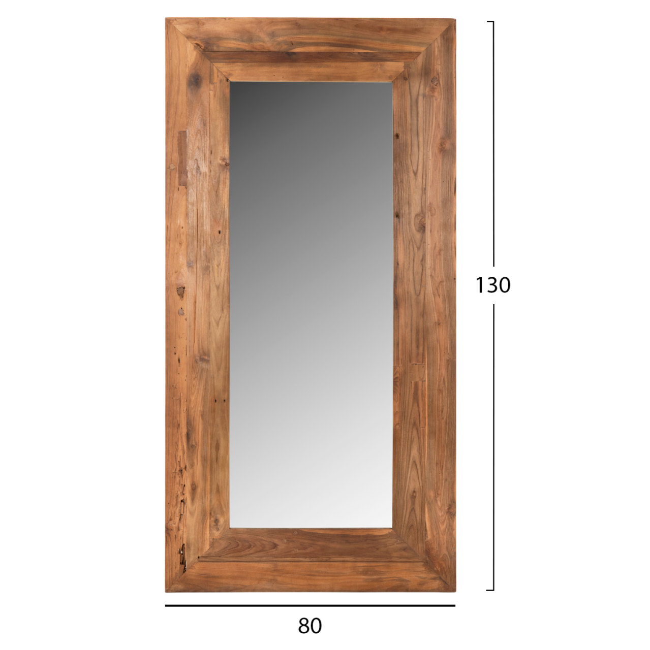 WALL MIRROR YORKSHIRE HM4268 RECYCLED TEAK WOOD FRAME 80x130cm. [2]