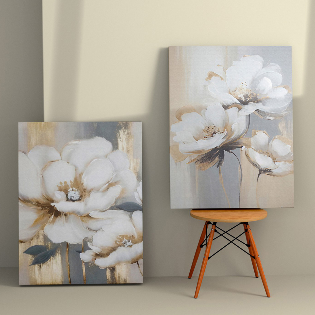 WALL PAINTING 2PCS SERIES GOBI HM4835 PRINTED CANVAS 50x3(thickness)x70Hcm.(x2) [2]