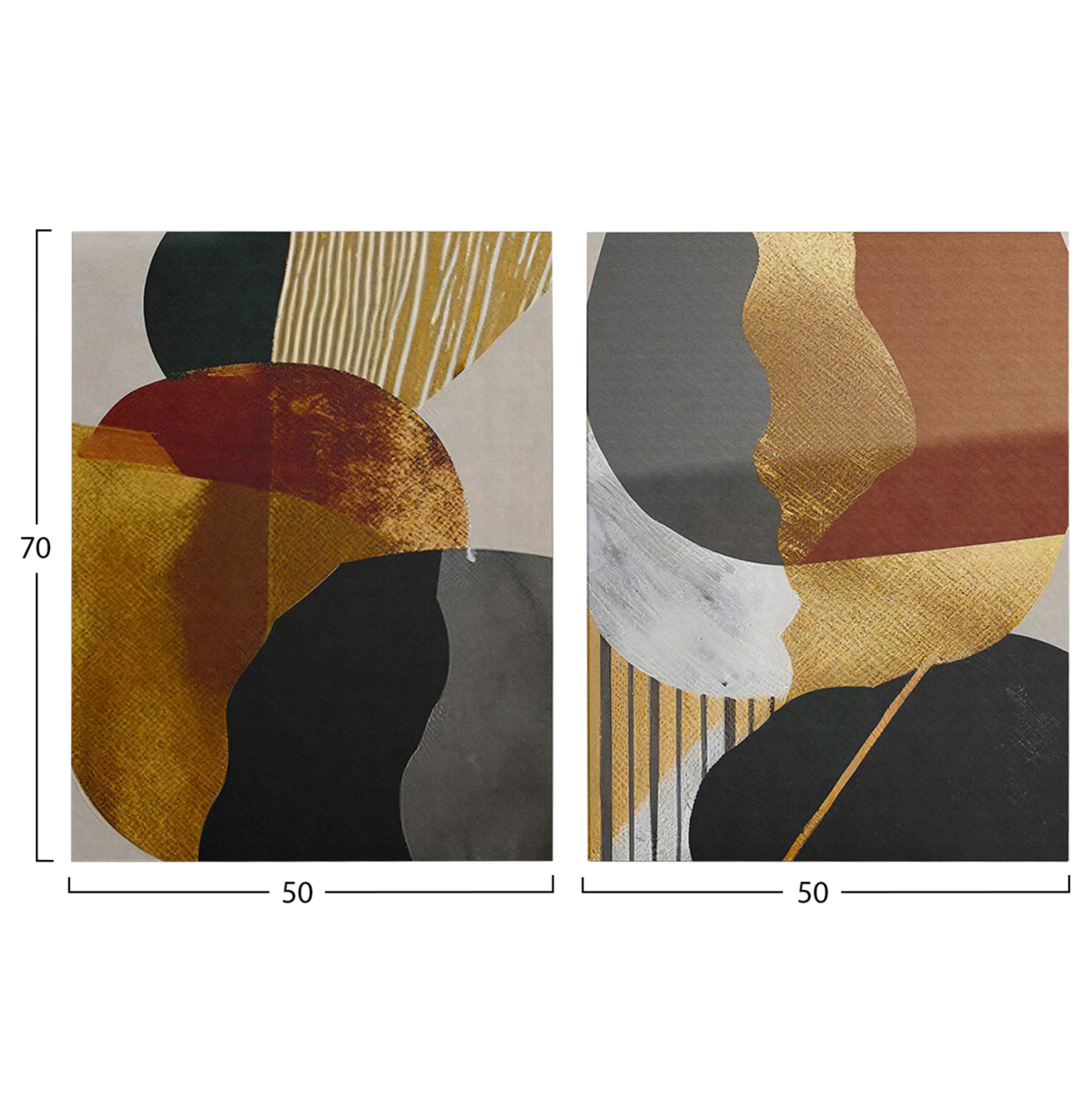 WALL PAINTING 2PCS SERIES GOBI HM4836 PRINTED CANVAS 50x3(thickness)x70Hcm.(x2) [3]