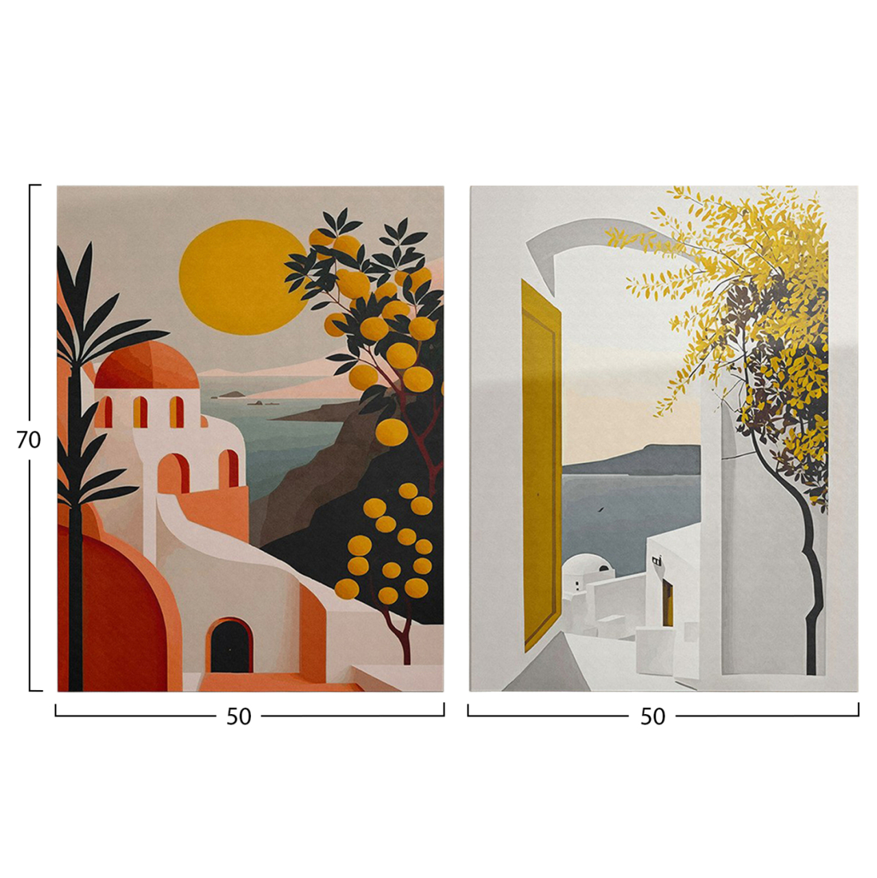 WALL PAINTING 2PCS SERIES GOBI HM4838 PRINTED CANVAS 50x3(thickness)x70Hcm.(x2) [3]