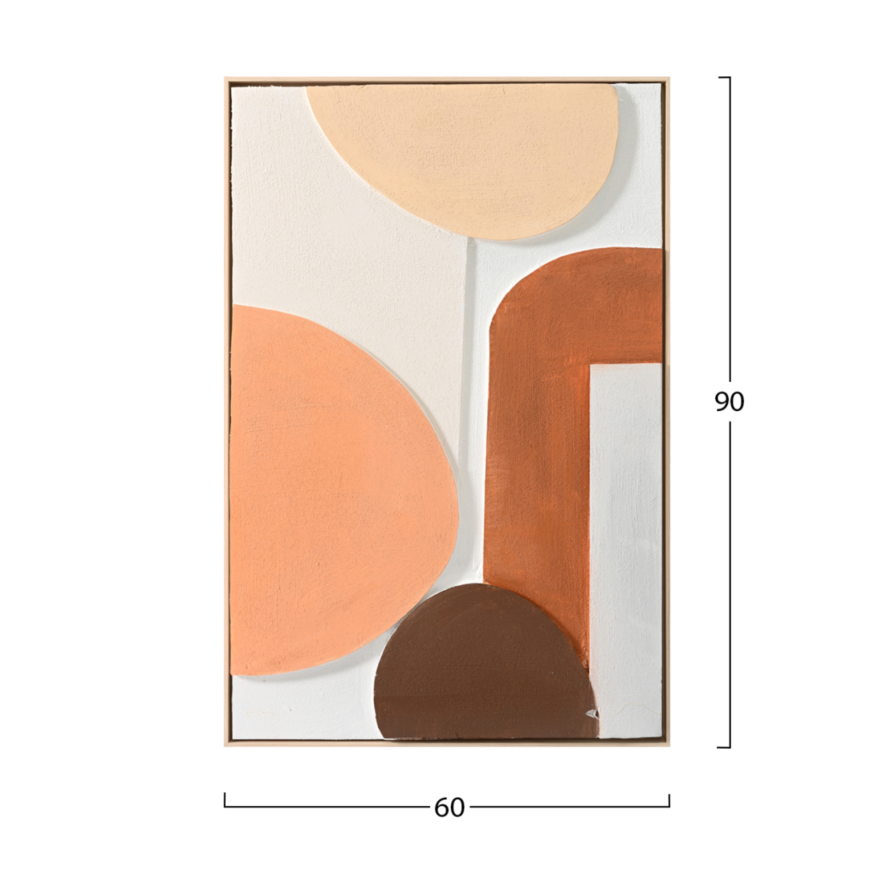 WALL PAINTING 3D FLUO HM4543.01 WITH BEIGE PS FRAME-HANDMADE SHAPES 60x4,5Χ90Hcm. [2]